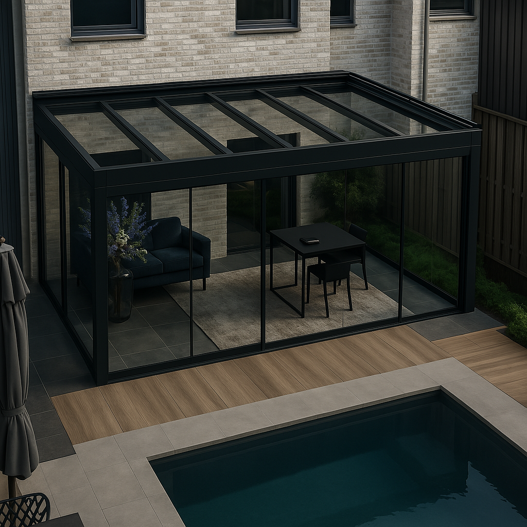 Afwerking van tuinkamer